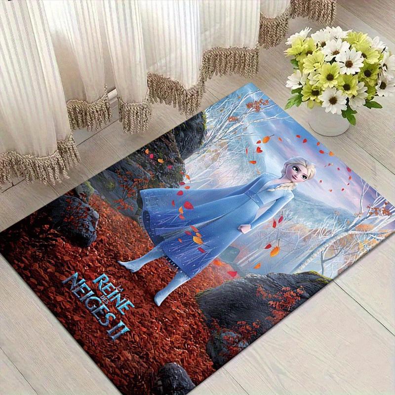 

1pc Frozen Pattern Area Rug Soft Flannel Floor Mat for Living Room,Office,Bedroom and Carpet,Sofa Coffee Table Floor Mat 60cm by 90cm