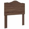 Bed Frame Brown Oak Effect 75 X 190 Cm Solid Pine Wood
