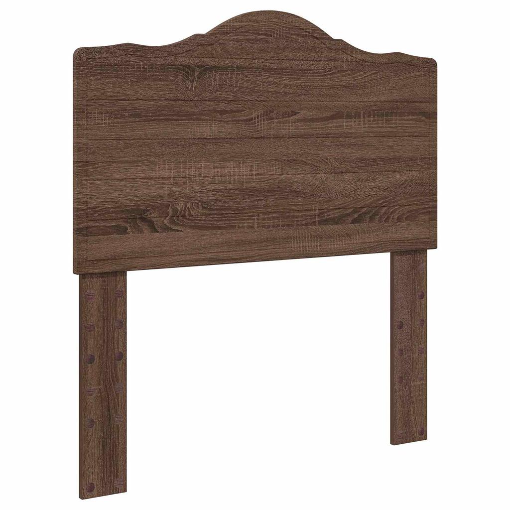 Bed Frame Brown Oak Effect 75 X 190 Cm Solid Pine Wood