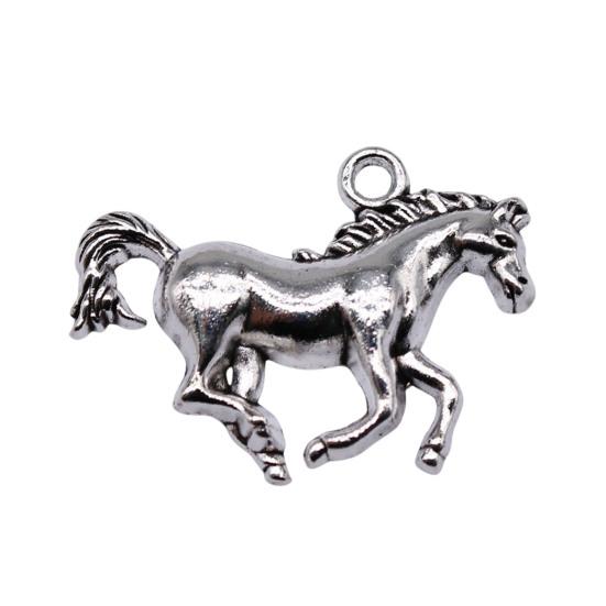 Metal Horse Pendant Retro Horse Charm Vintage Running Horse Pendant for Jewelry Making DIY Earrings Keychains Necklaces Craft Projects