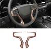 Wood Grain Steering Wheel Cover Trim Frame For Chevrolet Silverado 1500 2019+