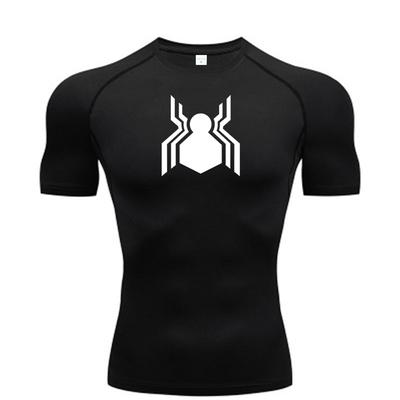 Camisetas de compresión con estampado de araña para hombre, para gimnasio, entrenamiento, protección contra erupciones, deportivas, de secado rápido, camisetas, camisetas interiores y capas base.