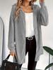 2025 Women's Casual Long-Sleeve Solid Color Loose Knitted Cardigan for Autumn/Winter