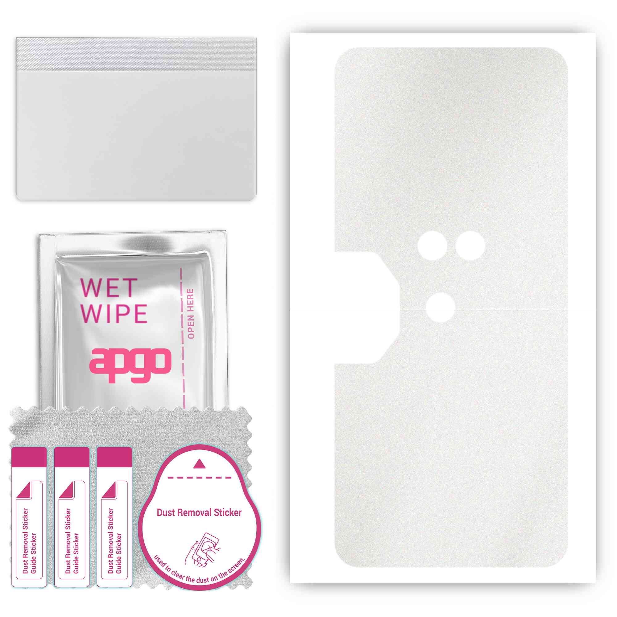 

apgo Protective Skin Sticker for the back compatible with Lenovo Legion Duel, Wrap Film, Foil, Vinyl - Pattern Matte Transparent