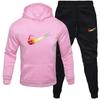 Mens Tracksuit Set Long Sleeve Hoodie Sweatshirt Sweatpants Casual Sportswear Youth Fashion