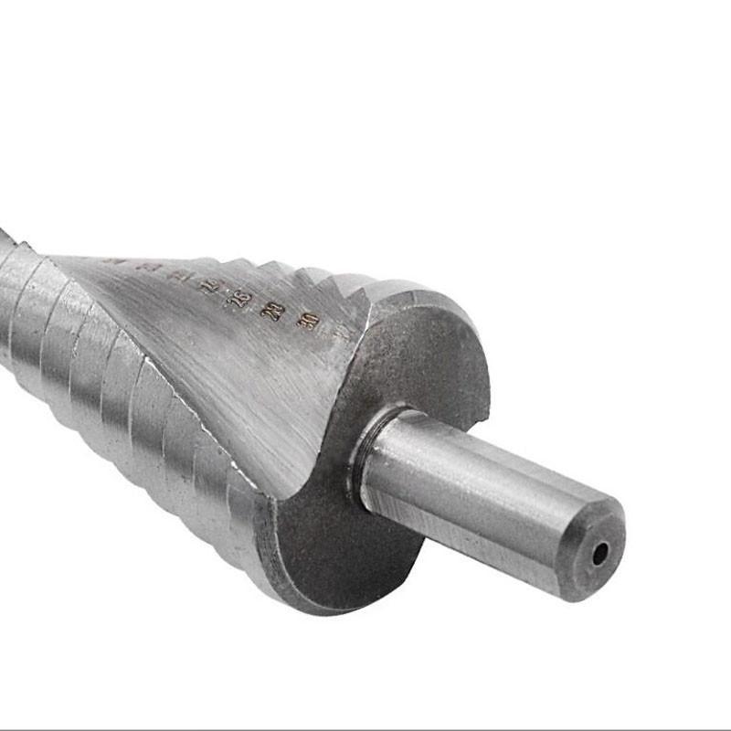 High Speed Steel 4241 Triangular Shank Spiral Groove Step Drill Pagoda Drill 4-12 4-20 4-32mm