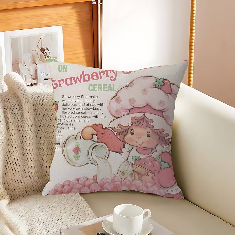 Classic Animation S-Strawberry S-Shortcake Cushion Cover Inches Farmhouse Decor Home Throw Pillow Covers For Couch Decorations