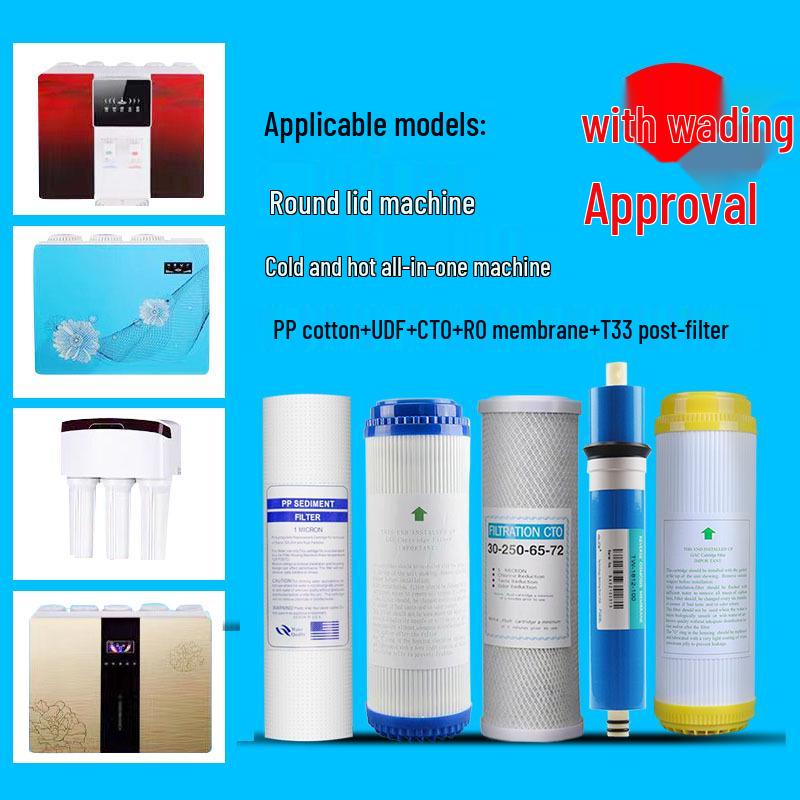 10-Inch 5-Stage Water Purifier: PP Cotton, Granular Carbon, Sintered Carbon, RO Membrane, Coconut Shell Post-Carbon Filters