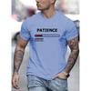 Funny 'Patience Loading' Print Tee Shirt, Tee For Men, Casual Short Sleeve T-shirt For Summer Spring Fall, Tops As Gifts