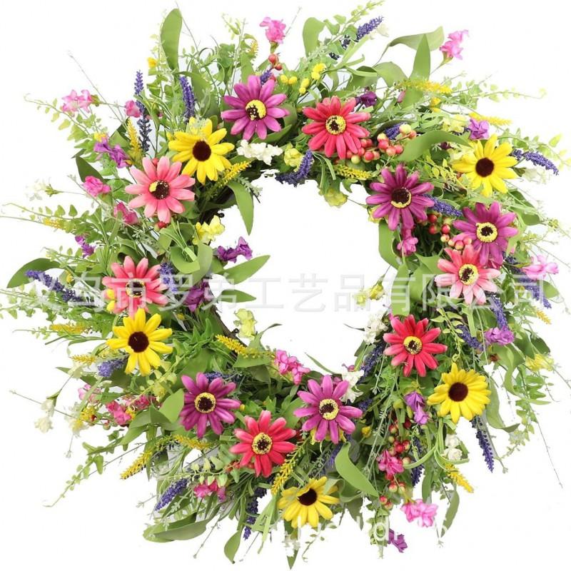 Artificial Flower Wreath Easter Valentines Day Hotel Restaurant Door Decorations