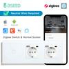 BSEED Zigbee 1Gang Light Switches 1/2/3Way Tuya Smart Life App Control Plus EU Socket USB Type-c Power Outlets Glass Panels