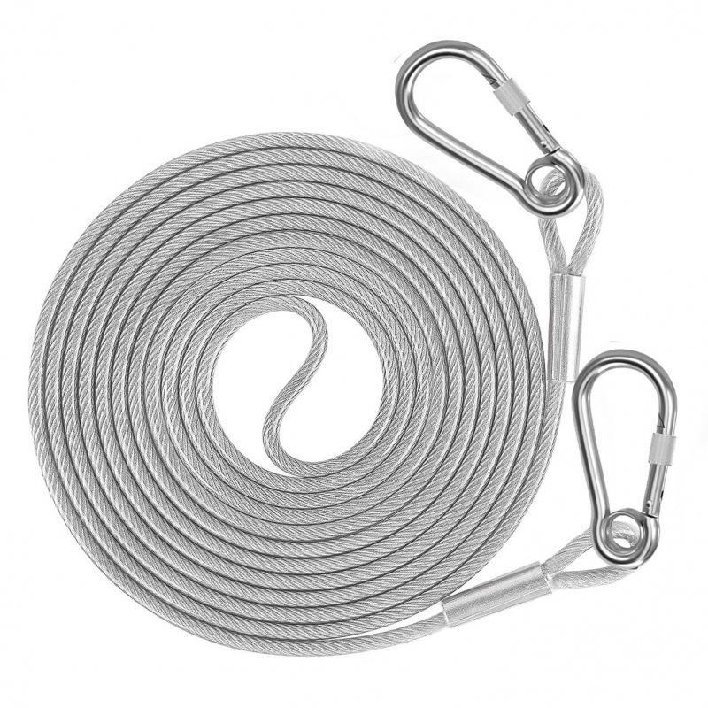 Thickened Anti-Bite PVC Galvanized Steel Dog Leash for Large and Medium Dogs