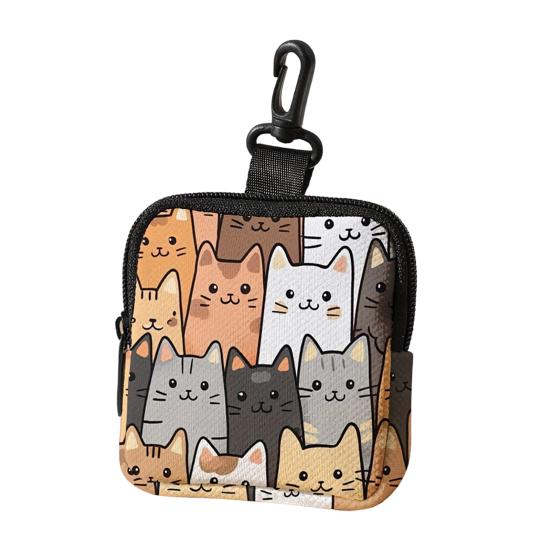 

Кошелек для монет Милый чехол для наушников с клипсой Водонепроницаемый мешочек на молнии для хранения монет, ключей, кабелей, сережек, гигиенических прокладок разноцветный