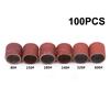 100PCS Drill Mounted Sanding Sleeves for Fine Polishing of Hard Materials Including Stone Jade and Various Metals