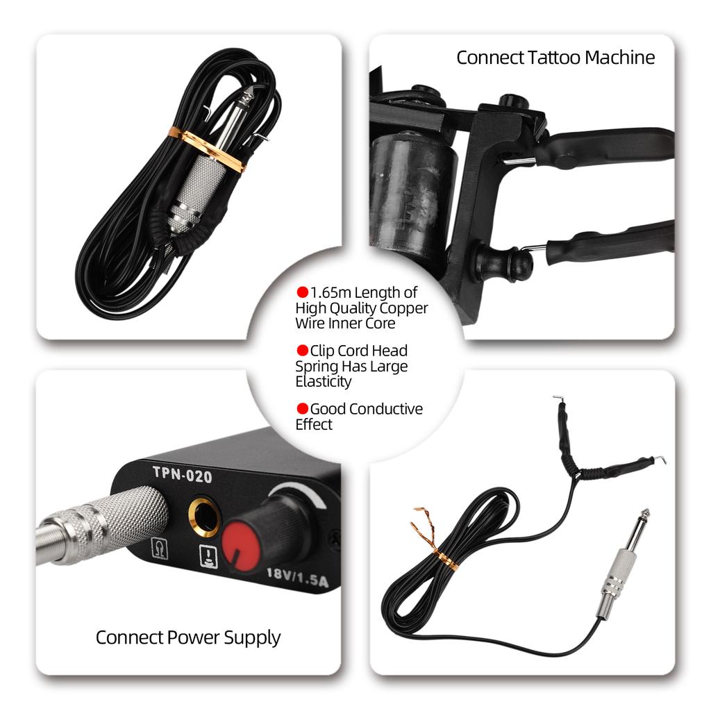 Tattoo Machine Kit 2   Tattoo Machine Power Supply with Needle Foot Pedal Handle for Tattoo Artist Beginner Tattoo Training Set