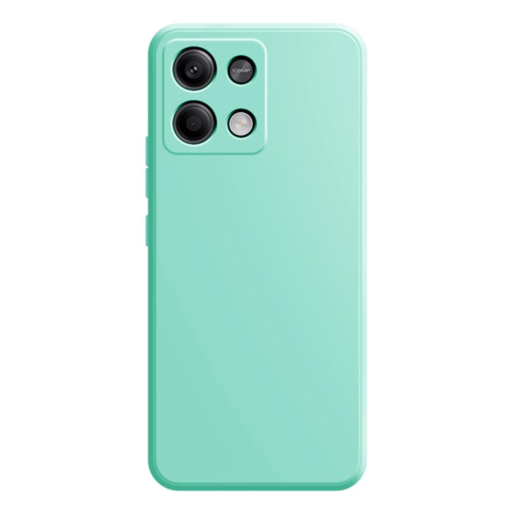 

For Xiaomi Redmi Note 13 Pro 5G/Poco X6 5G Shockproof Case TPU Phone Cover with Straight Edge Light Cyan
