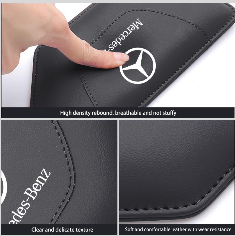 FFYE5 Car Armrest Elbow Pad Leather Leg Knee Cushions Accessories For Mercedes Benz AMG A C E S G Class W201 W210 W108 W204 W205 W203