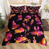 Halloween Duvet Cover Queen Boys Trick or Treat Bedding Set For Kids Teen Room Decor Microfiber Soft Sugar Skull Comforter Cover
