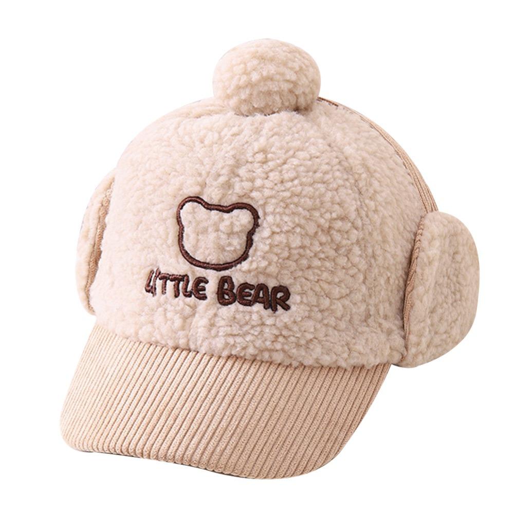 Warm Baby Baseball Cap Earmuff Kids Peaked Caps Fashion Padded Baby Ear Caps  Toddler