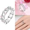 925 Silver Heart Shaped Infinite Minimalist Rings Hollow Celtic Knot Rings For Women Elegant Engagement Wedding Jewelry