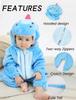Maeau Baby Dinosaur Kigurumi Romper Coverall for Halloween Newborn Winter Christmas Baby Shower Birthday Commemorative Photo 110 Infants, Cosplay,