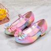 23 Girl Shoes Leather Shoes Rainbow Shoes for Girls Sequins Female Shoes Princess Shoes Performance Shoes Kid Shoes