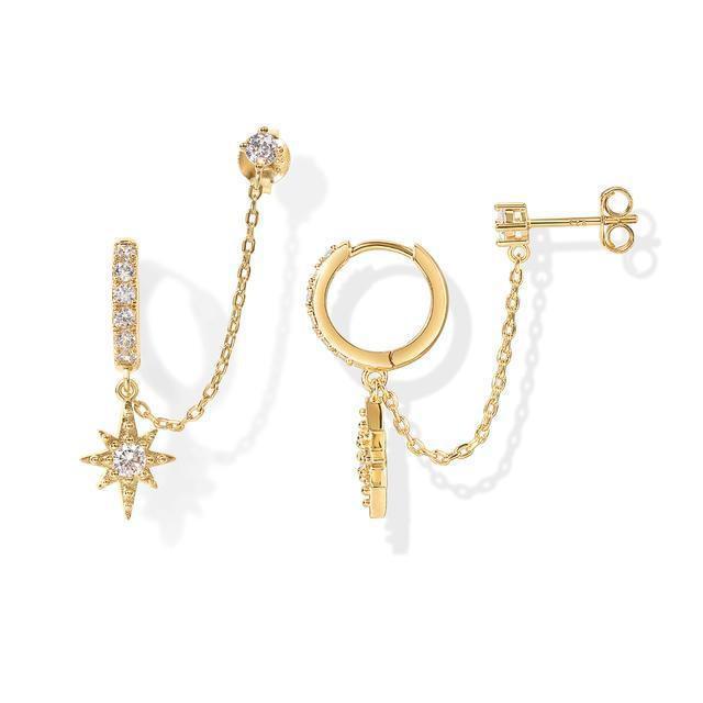 Trendy Rhinestone Tassel Ear Cuff: Versatile European and American Fashion Earrings for Women