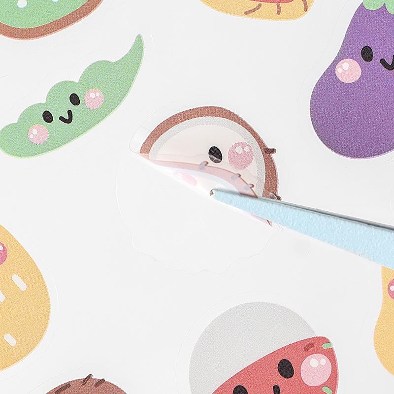 Yuezhen Gulu Cute Cartoon PET Die-Cut Journal Stickers for Kids
