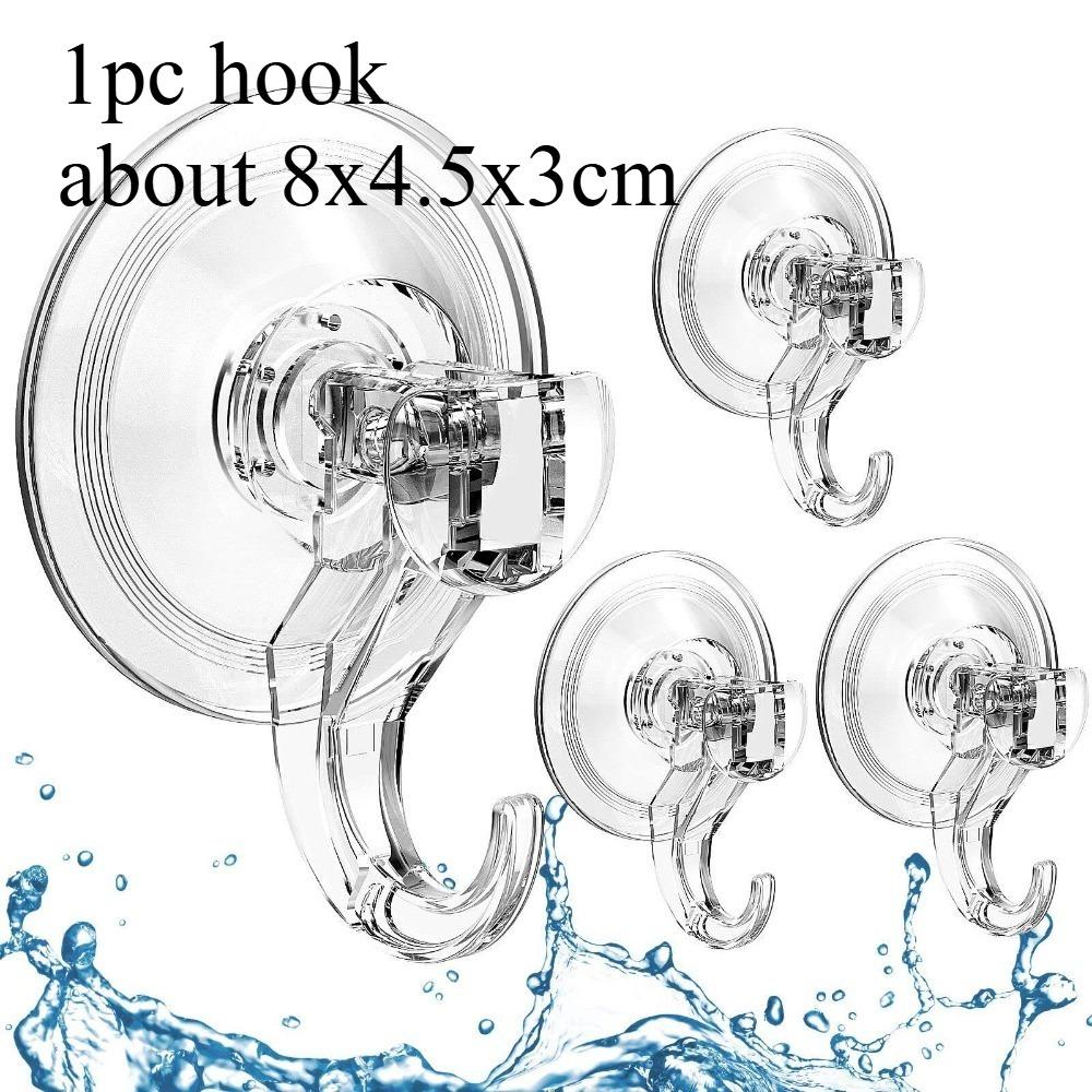 

Suction Cup Hook, Transparent and Reusable Heavy-duty Vacuum Suction Cup Hook, Glass Kitchen Supplies, Bathroom Towel Hook