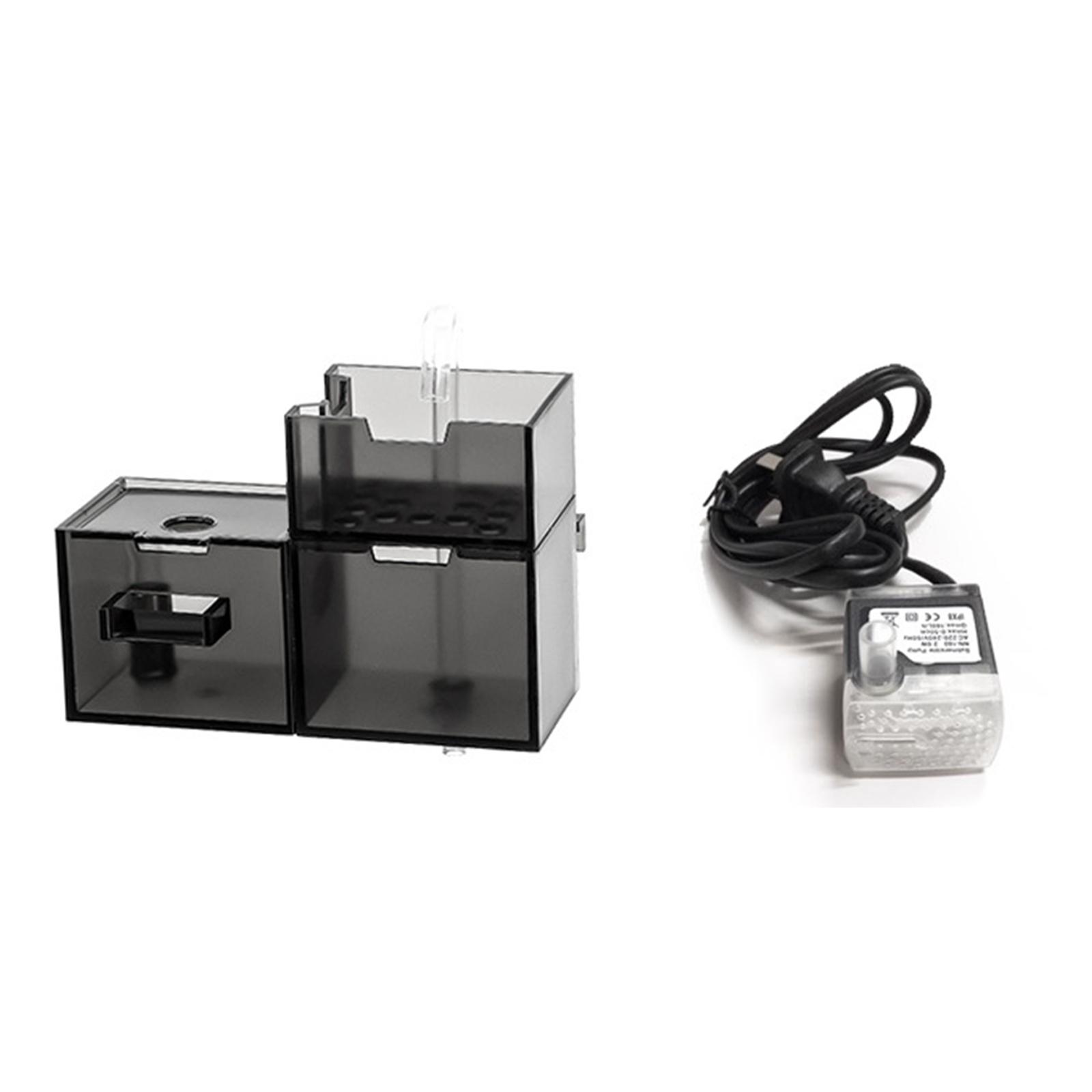 

Fish Tank Waterfall Filter Box 3-in-1 Oxygenated Wall Mounted Built-in Silent Circulating Water Purifier For Fish Tank Aquarium 2 grid #1