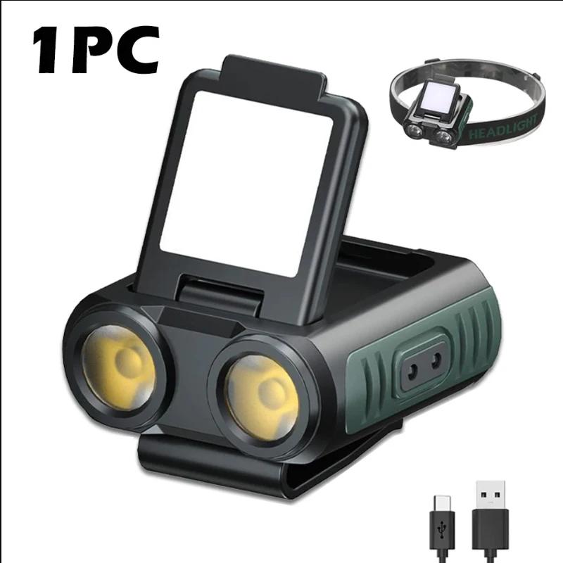 

Налобный фонарь Owl Type-C, перезаряжаемый налобный фонарь, портативный вращающийся охотничий фонарь, светодиодный фонарик для кемпинга, рыбалки, передний велосипедный фонарь