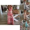 Women Summer Casual Long Maxi Dress With Fashionable Print For Beach Outings