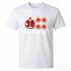 Harvest Letter With Pomegranate And Fig Graphic Tshirt Unisex Unisex Fall Season Cotton Tee Casual Short Sleeve Tops