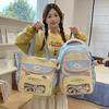Schoolbag High Value Ins Wind Schoolbag Student Large Capacity Cute Dopamine Pain Bag Girl Small Fresh Milk Huhu Backpack