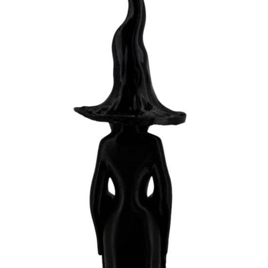 Halloween Enchanting Witch Statue 3D Printed Tree Root Black Witch