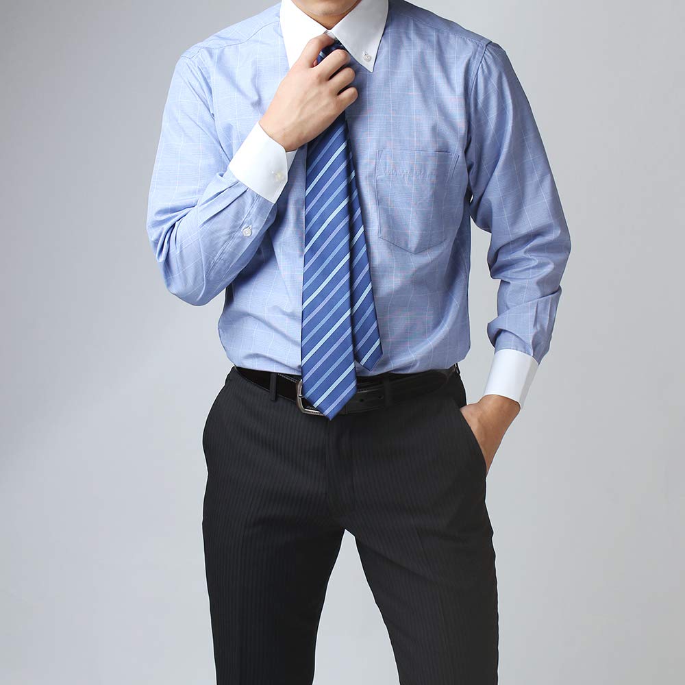 (Atelier 365) atelier365 Necktie, Plain, Check, Business, Office, Business Casual, Formal, Wedding, Simple, Men's Gift  at-ux-ne-1298-ats-2-nsd04