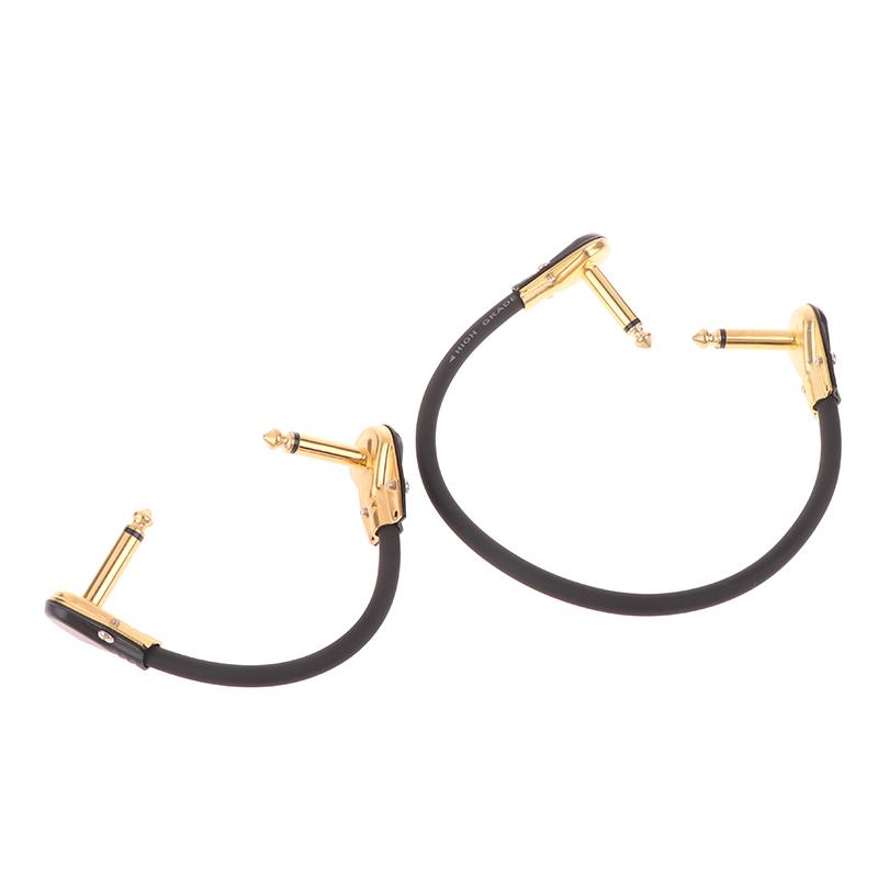 1 Stück Gitarren-Patchkabel Rechtwinklig 15/30 cm 1/4 Zoll Gitarrenkabel für Gitarreneffektpedale Patchkabel Audiokabel