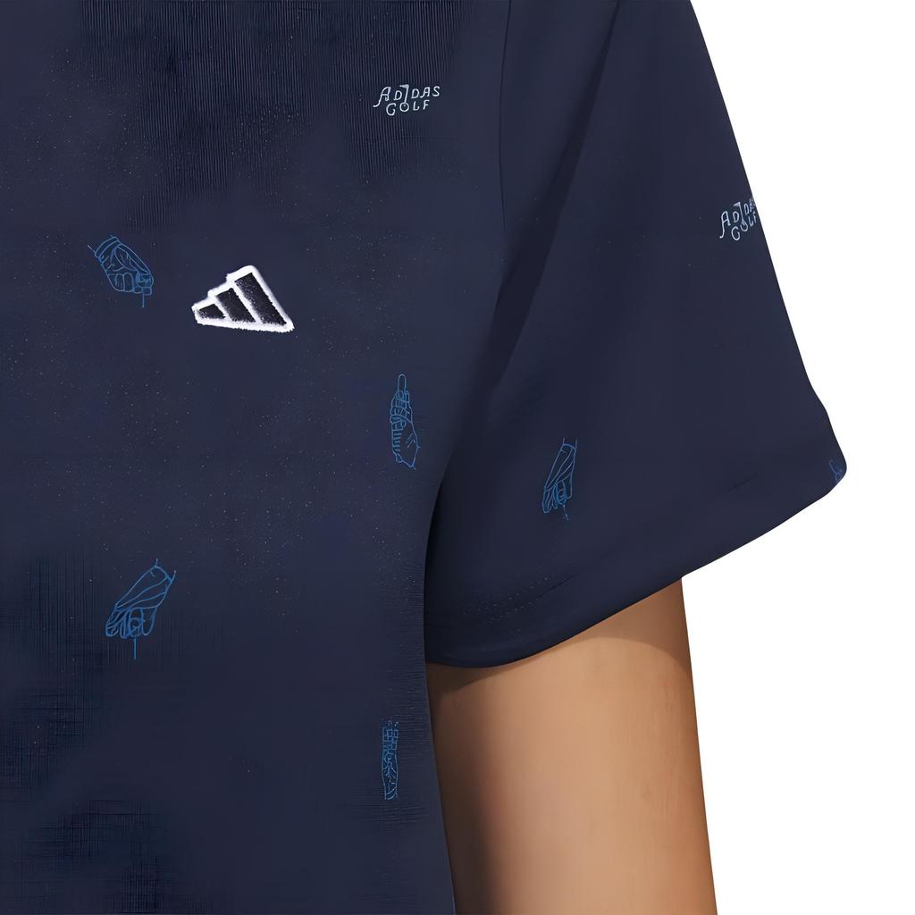adidas Polo Shirts Women's Blue V Neck Moderate Straight Fit IN2803