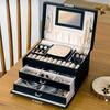 Elegant Jewelry Storage Box for Women - Necklace, Earrings, Rings Organizer