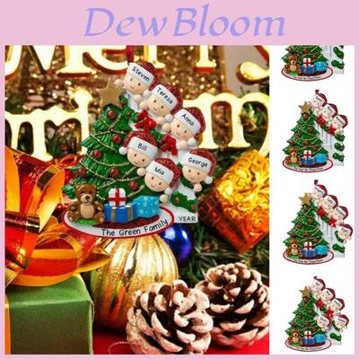 Beautiful Resin Christmas Tree Hanging Ornaments For Family Of 2-7 People