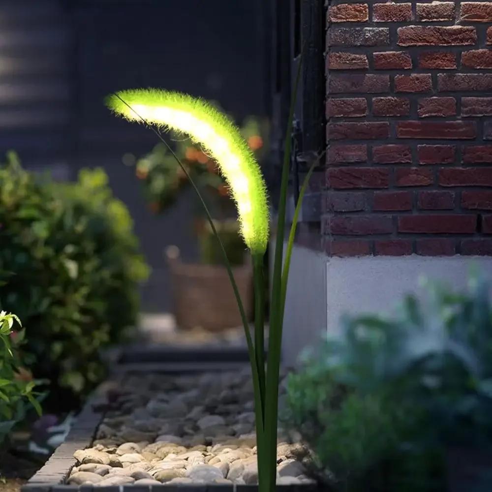 1/3 Heads Solar Powered Dog Tail Grass Lamp Outdoor Waterproof Light Yard Garden Decor Path Lighting Decor Solar Power Light