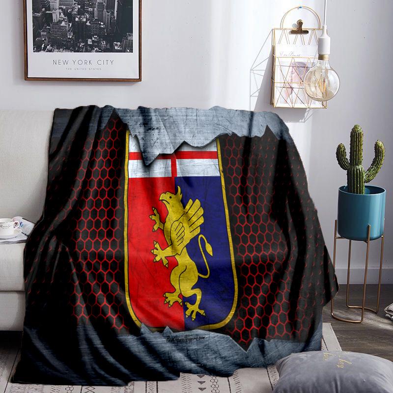 Löwen Schild Genua Decken Flanelldecken Plüsch für Sofa Bett Geschenke für Männer Frauen Reise Picknickdecke Weihnachts-Fan-Geschenke
