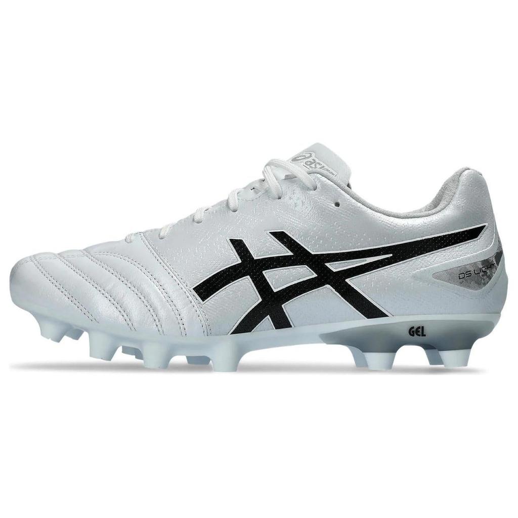 Asics Ds Light Series Low Top Artificial Turf Ag (Rubber Short Studs) Durable Soccer Shoes Unisex Soccer Shoes Silver Black 1103A110-101