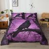 Four-Piece Set Of A Dry Tree And A Crow, A Mysterious Combination Of Black And Purple, Suitable For The Bedroom (Culture)
