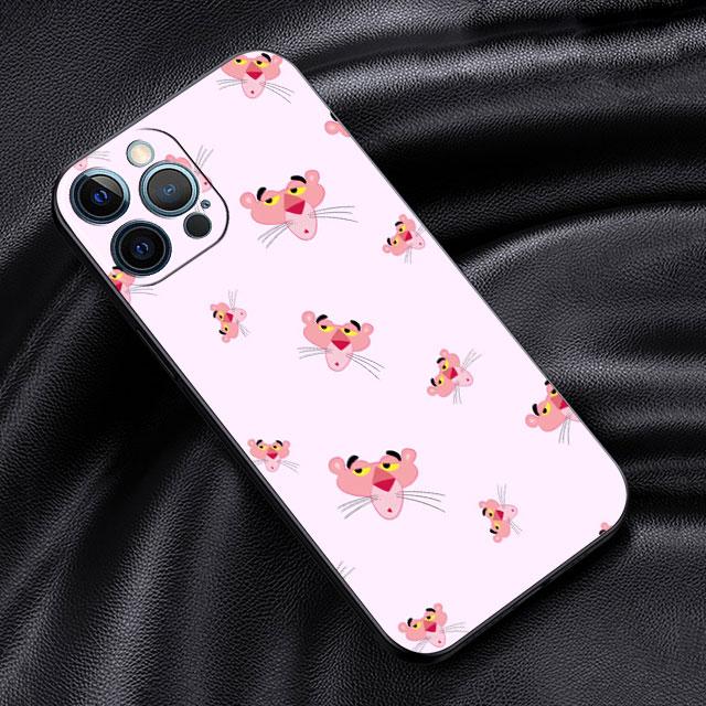 

Милый чехол с розовой пантерой для Apple iPhone 14 11 13 Pro Max 7 8 Plus 12 Mini XR X SE XS 6 6S 5 5S 7 + 8 + задняя крышка из ТПУ, чехол для телефона iPhone 5 5S SE
