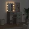 Makeup Table 2 pcs Gray 50 x 41 x 135 cm Engineered Wood