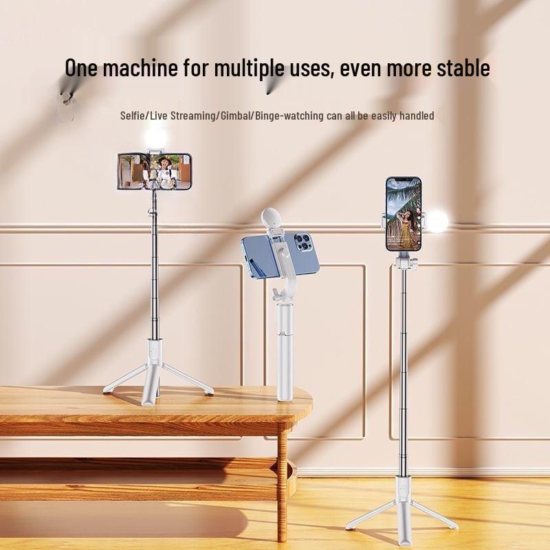 Portable Bluetooth Selfie Stick & Tripod with Remote Control - Foldable and Floor-standing