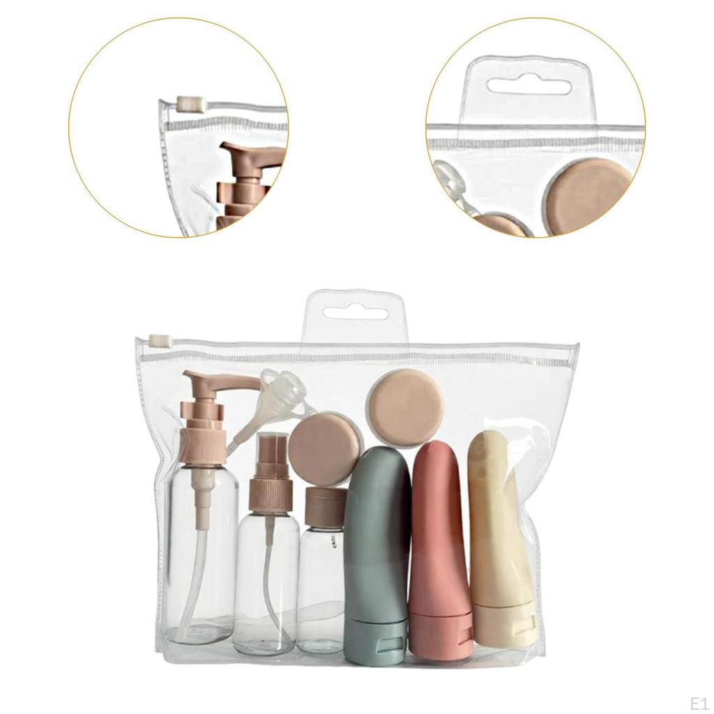 Travel Bottles for Toiletries Leakproof Sturdy with Clear Bag,Portable Essential Cream