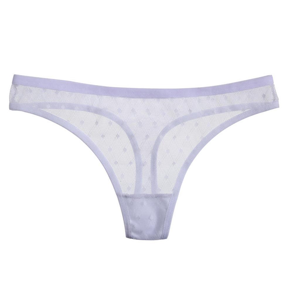 Underwear Size M-XL Low-Waist T-back Transparent Lace Briefs Lace Thongs Sexy G-string Dots Panties