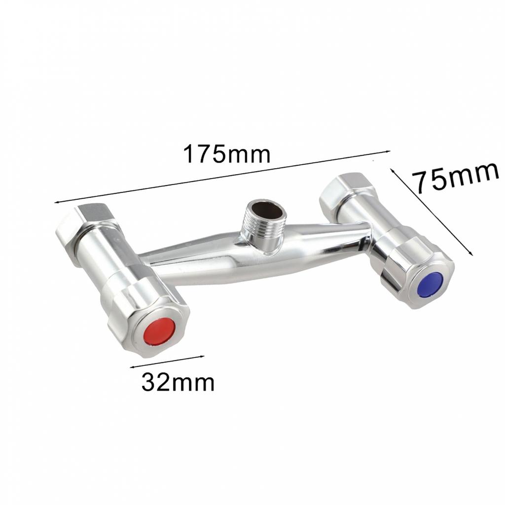 Wall Mounted Brass Shower Valve Hot Cold Dual Control Mixing G1/2 Outlet